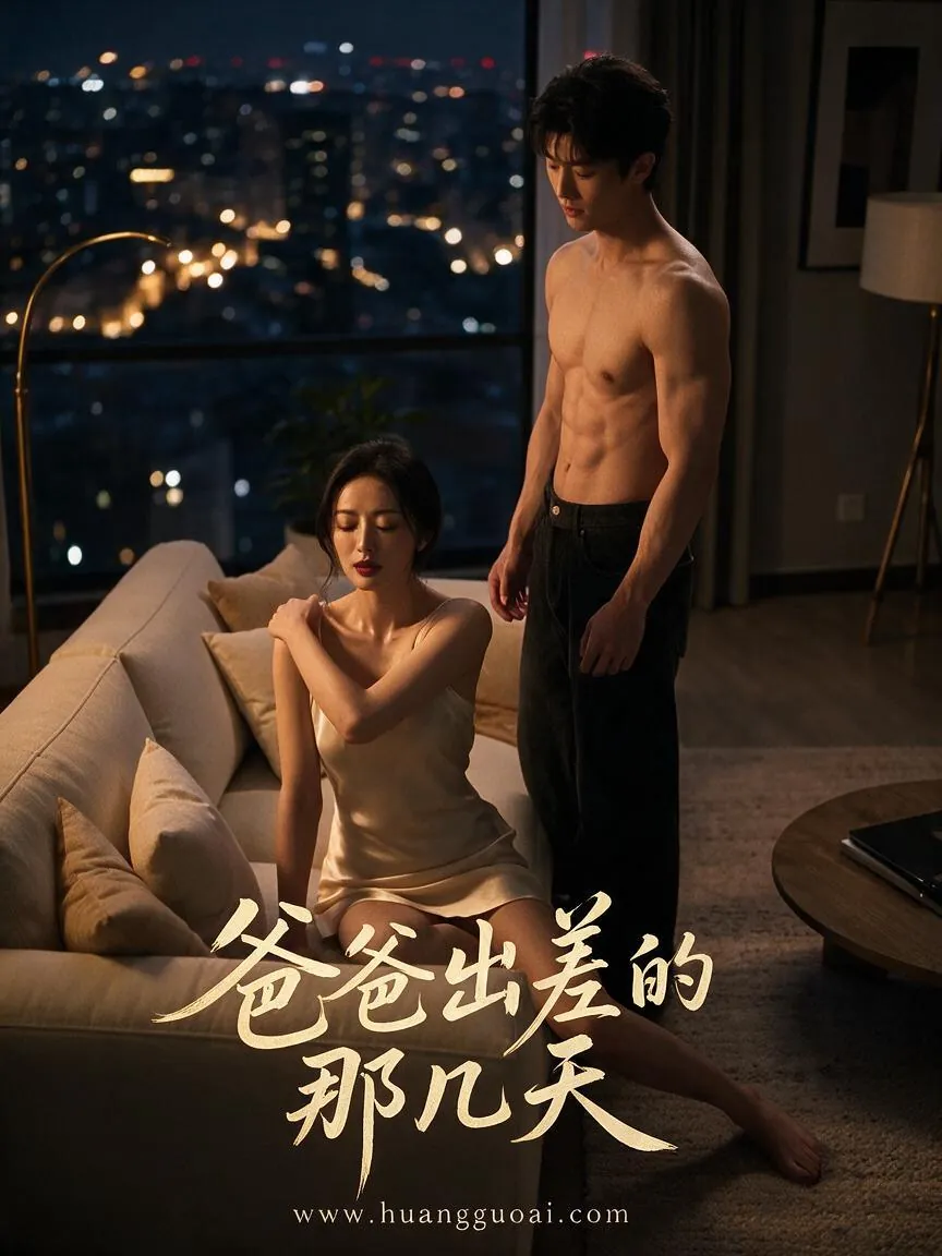 爸爸出差的那几天短剧封面,客厅内一男一女
